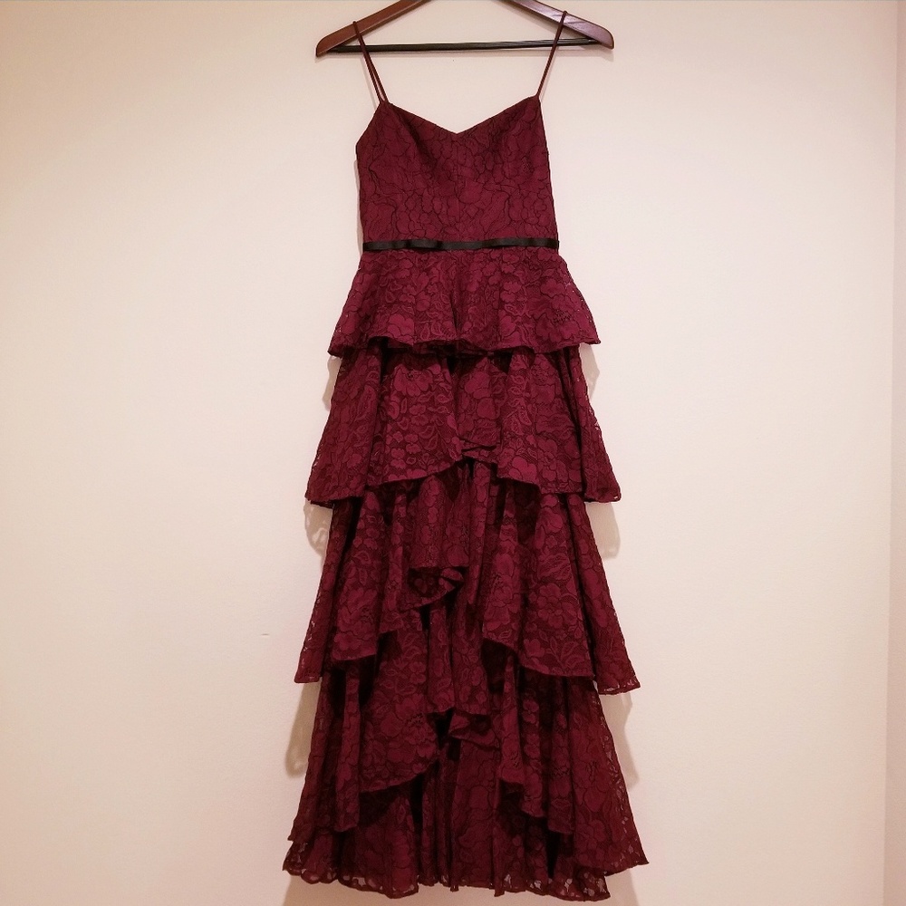 π₯ Anthropologie BHLDN Ruby Wine Dress - Picture 6 of 7